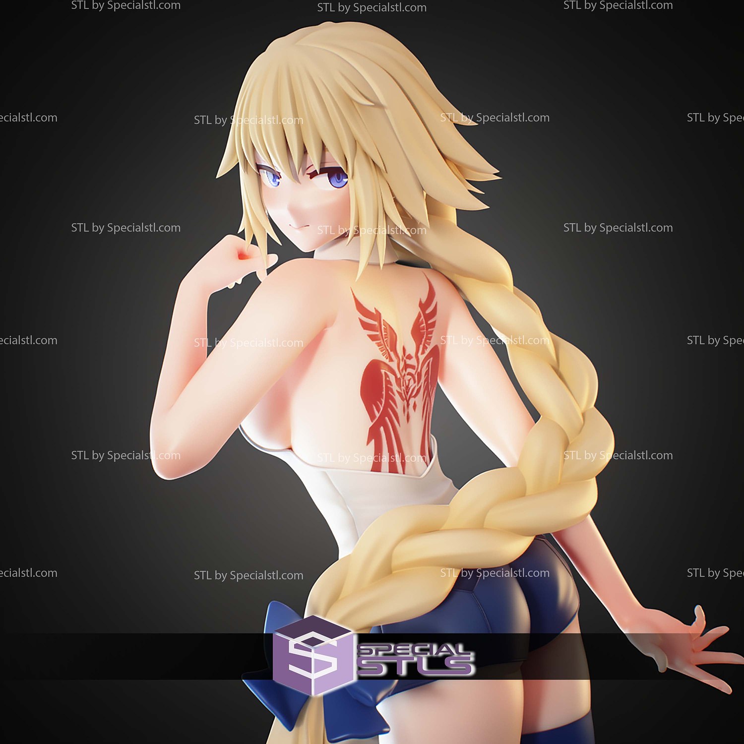 Jeanne DArc Fate Grand Order 237mm STL Files 3D Model — view 3