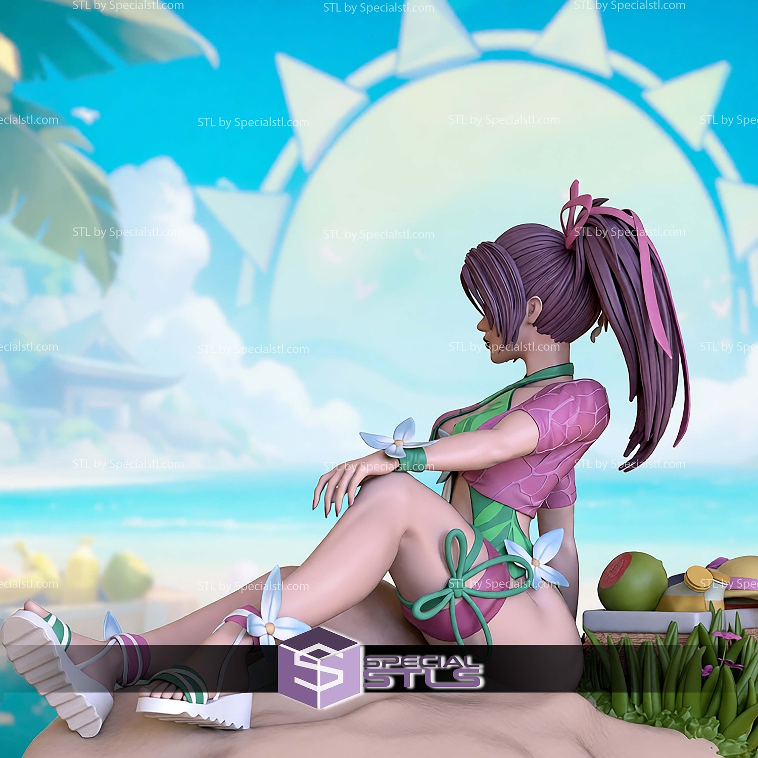 Psylocke Breezy Butterfly 120mm STL Files 3D Model — view 3