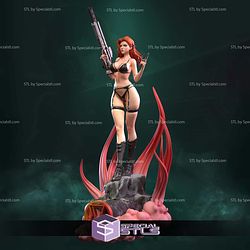 Black Widow Beach Outfit Marvel Rival STL Files 3D Model