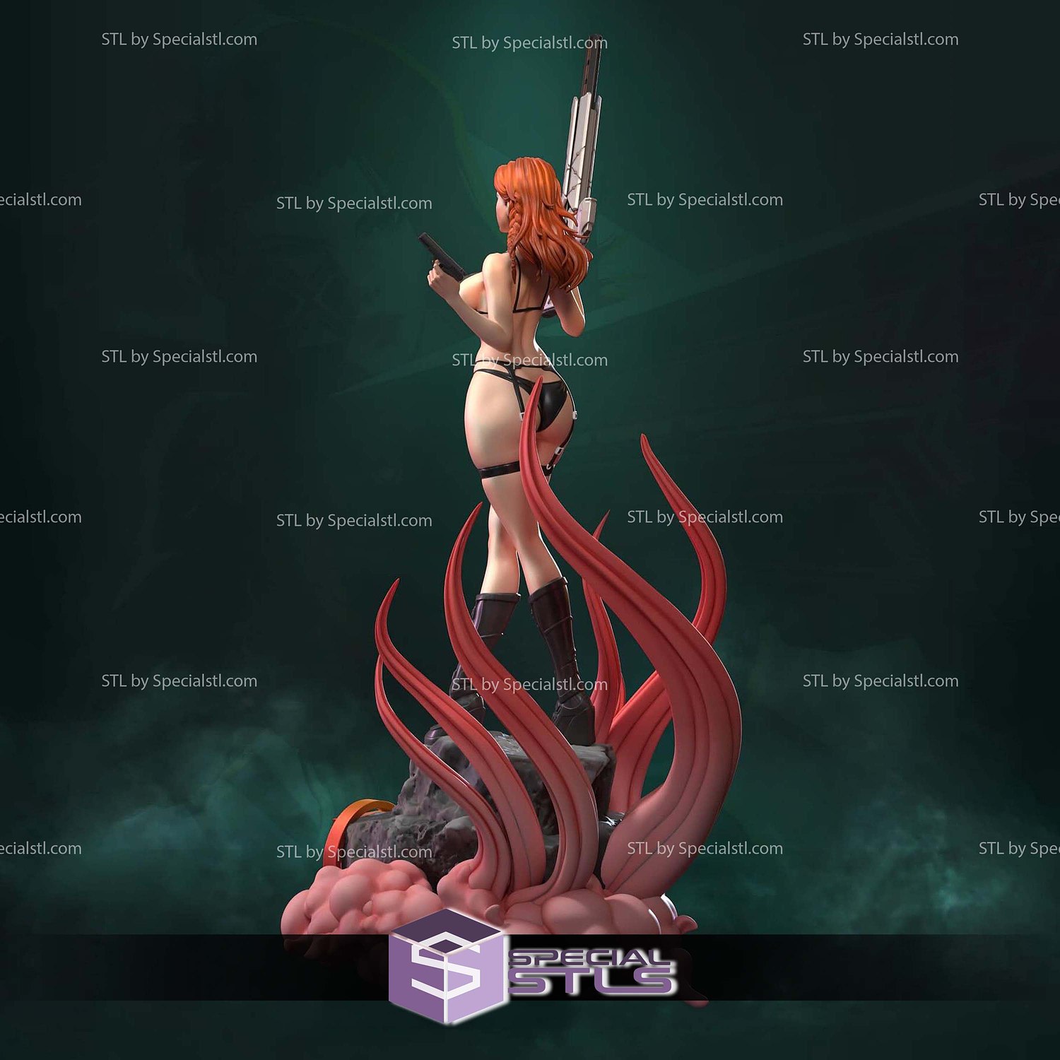 Black Widow Beach Outfit Marvel Rival STL Files 3D Model — view 5