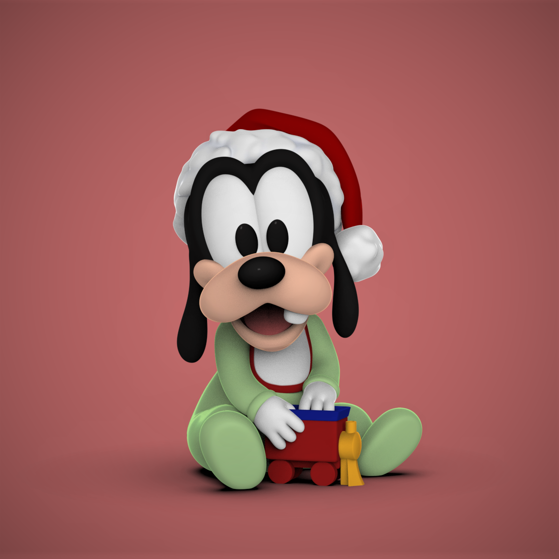 Baby Goofy -Christmas 3D STL Model — view 1