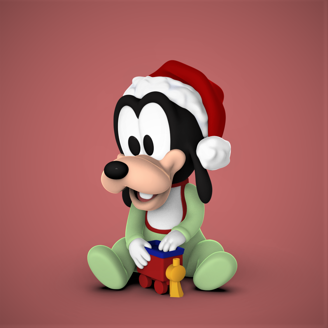 Baby Goofy -Christmas 3D STL Model — view 2