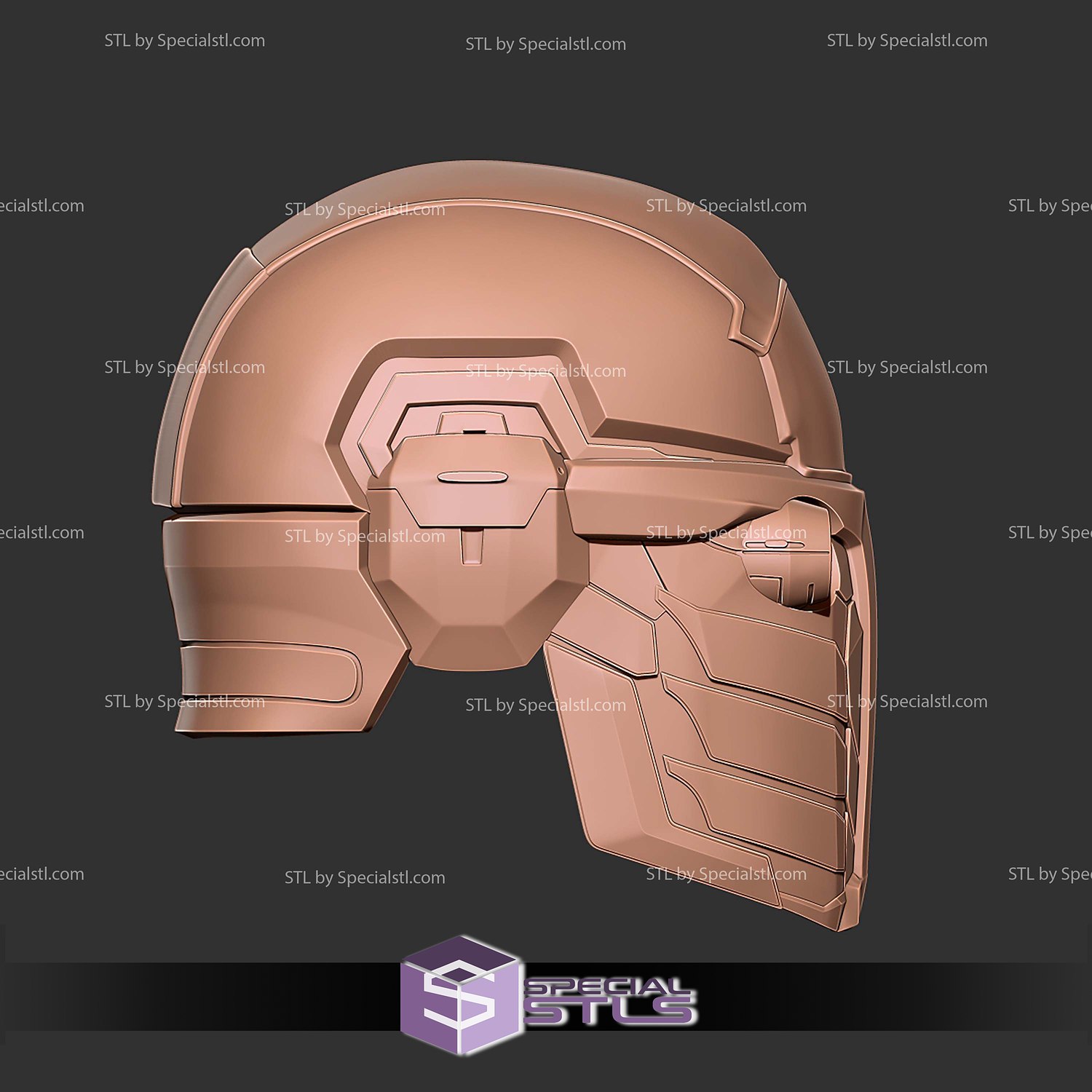 Cosplay STL Files Deadshot Helmet 3D Model — view 4
