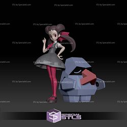 Pokemon STL Collection Gym Leader Roxanne 3D Model