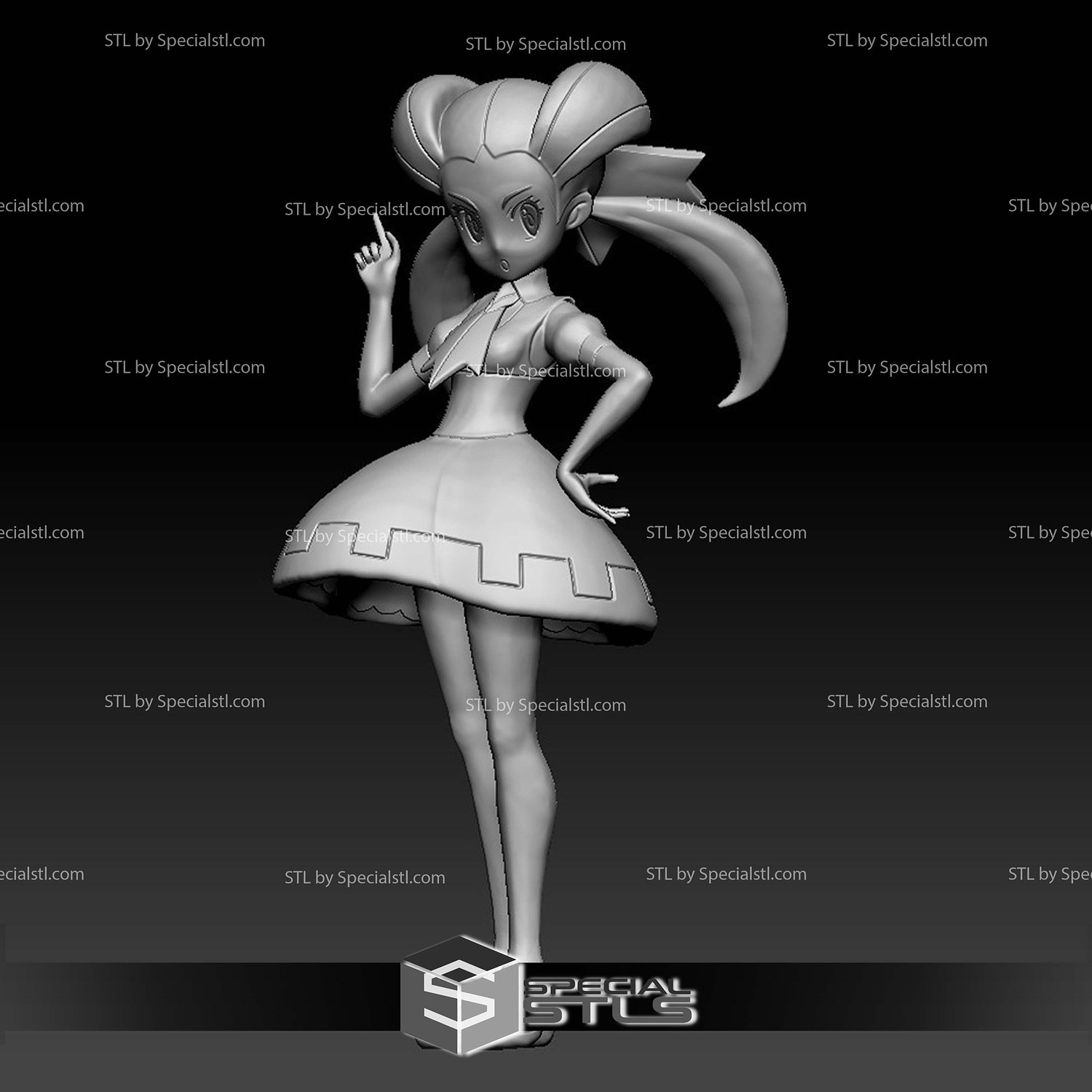 Pokemon STL Collection Gym Leader Roxanne 3D Model — view 2