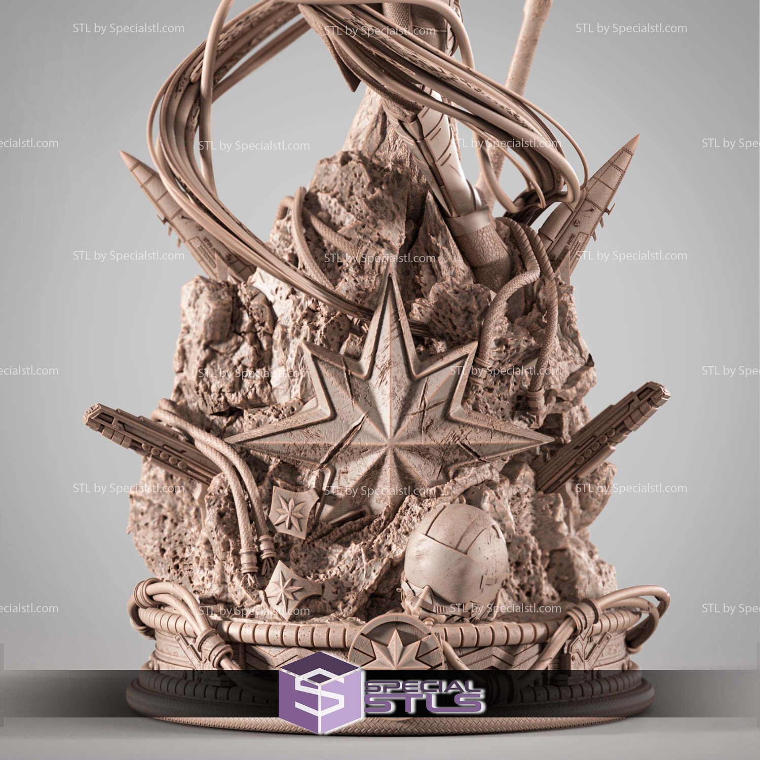 Captain Marvel 2025 STL Files 3D Model — view 6