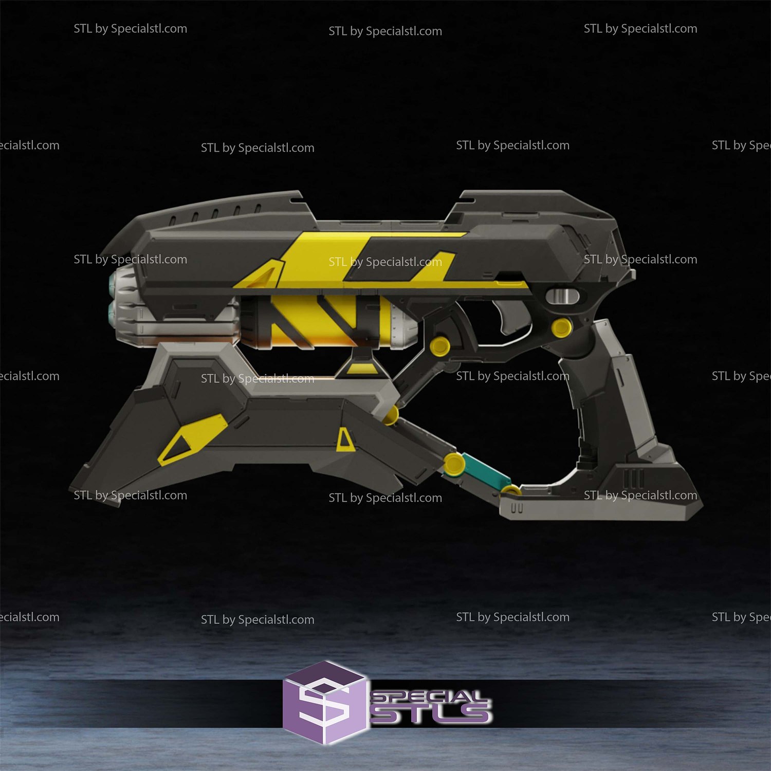 Cosplay STL Files Star Lord Marvel Rivals Gun 3D Model — view 3