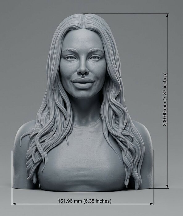 Nicole Aniston bust 3D 3DM Model — view 2