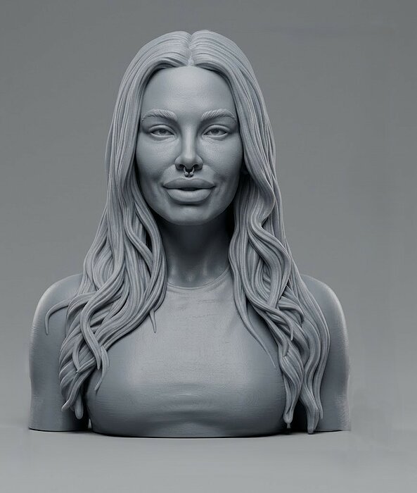 Nicole Aniston bust 3D 3DM Model — view 4