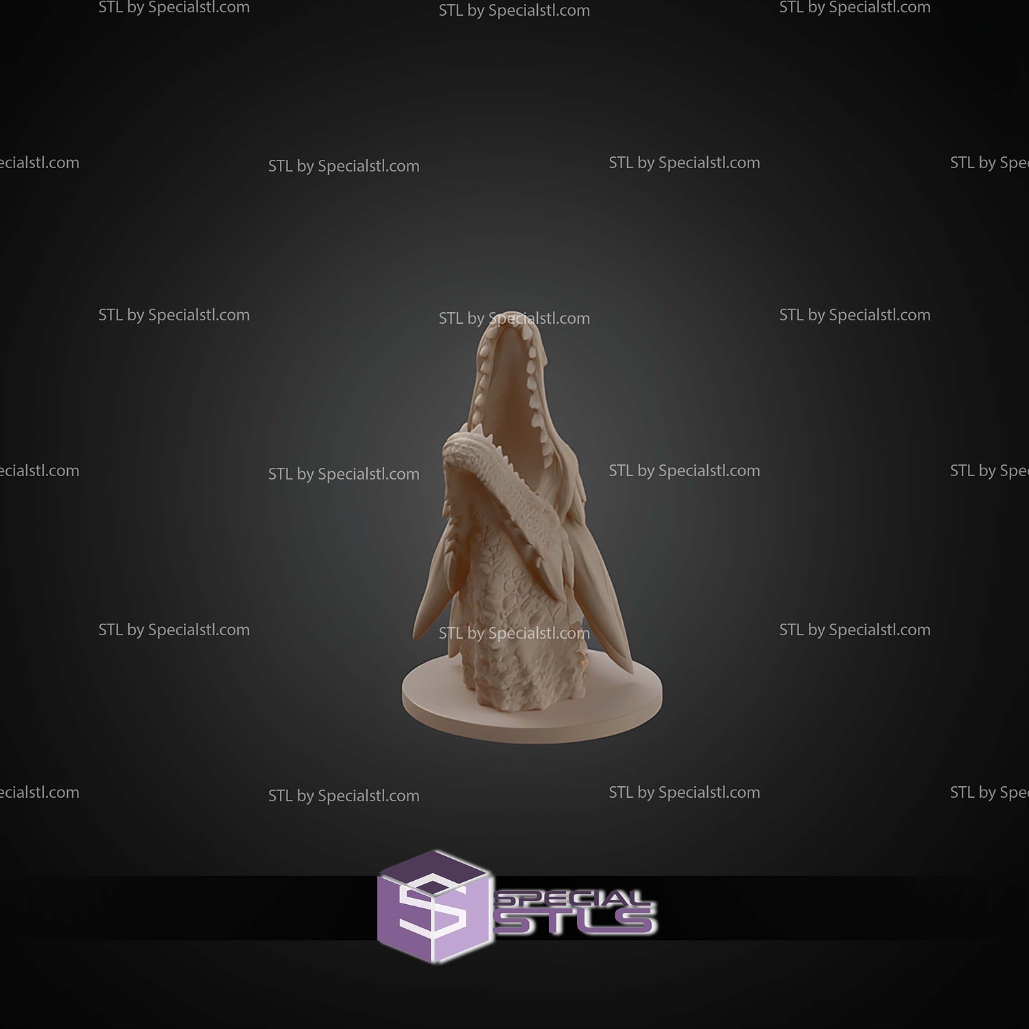 Dragon Head Stylus Stand Game Of Thrones STL Files 3D Model — view 3