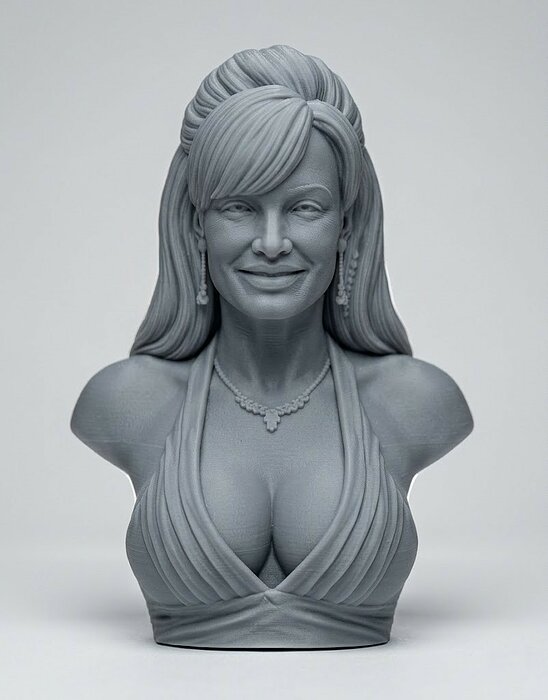 Lisa Ann bust 3D STL Model — view 4