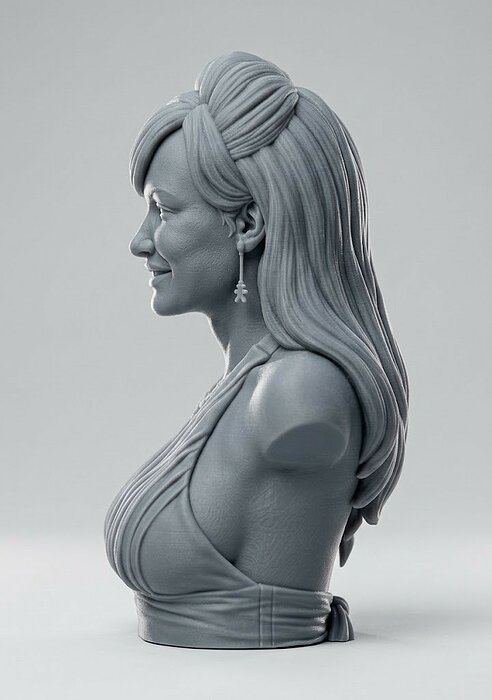 Lisa Ann bust 3D STL Model — view 5
