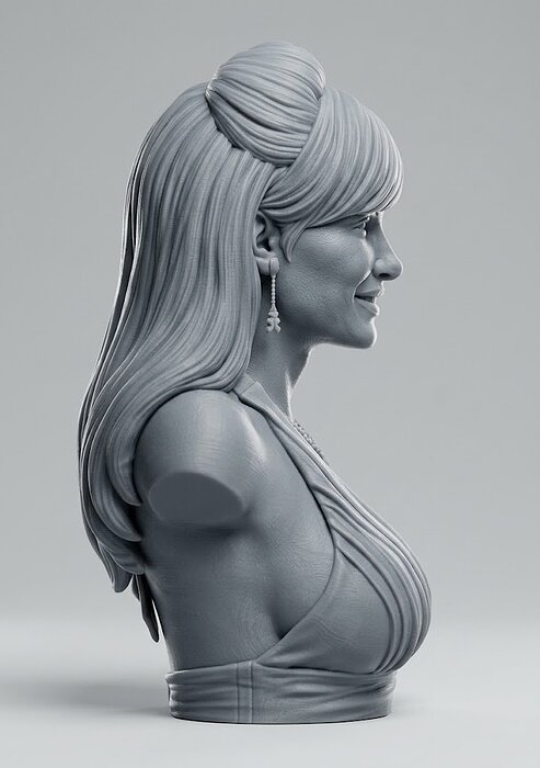 Lisa Ann bust 3D STL Model — view 7