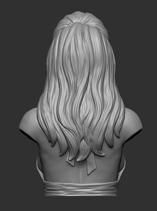Lisa Ann bust 3D STL Model — view 8