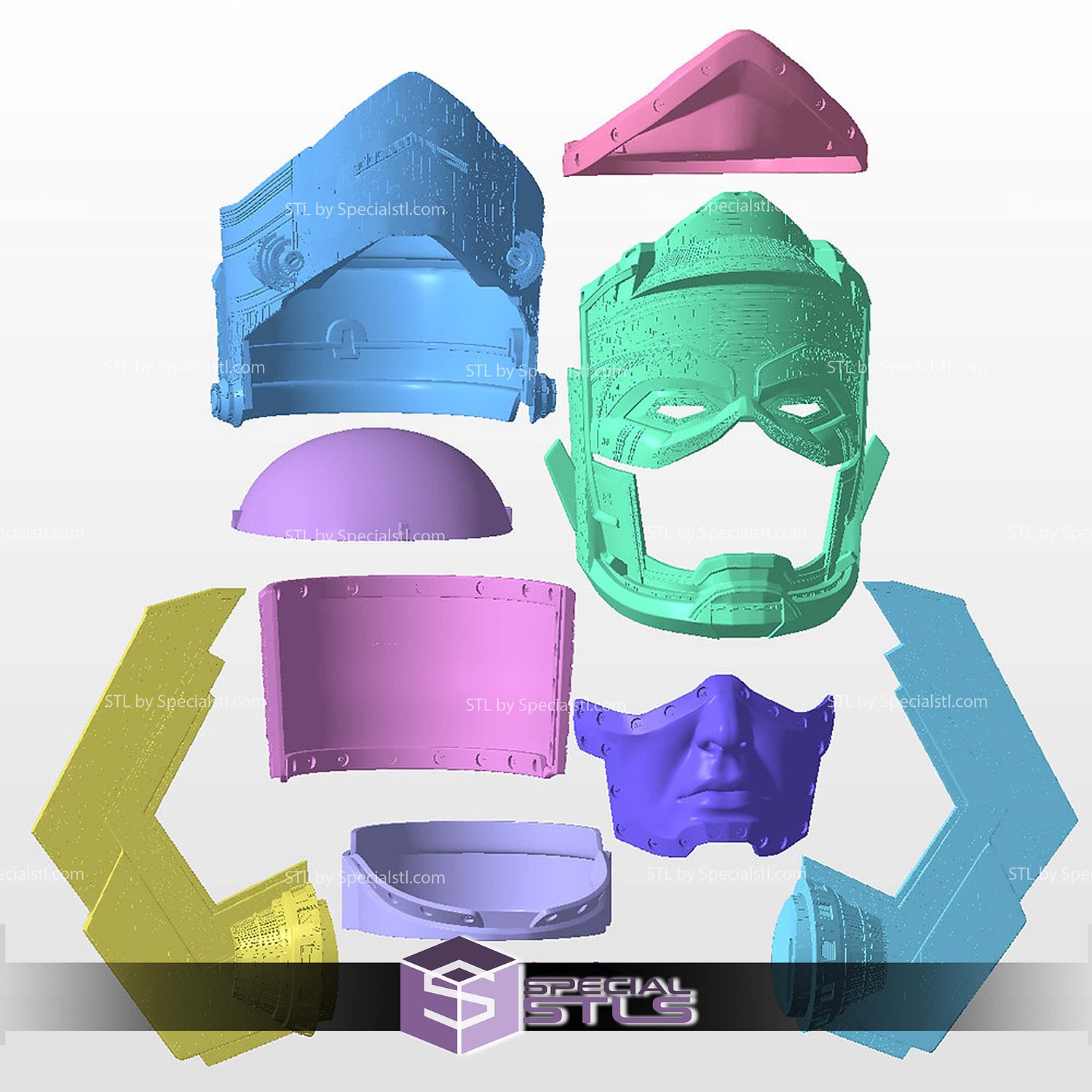 Cosplay STL Files Galactus Fantastic Four Helmet 3D Model — view 2