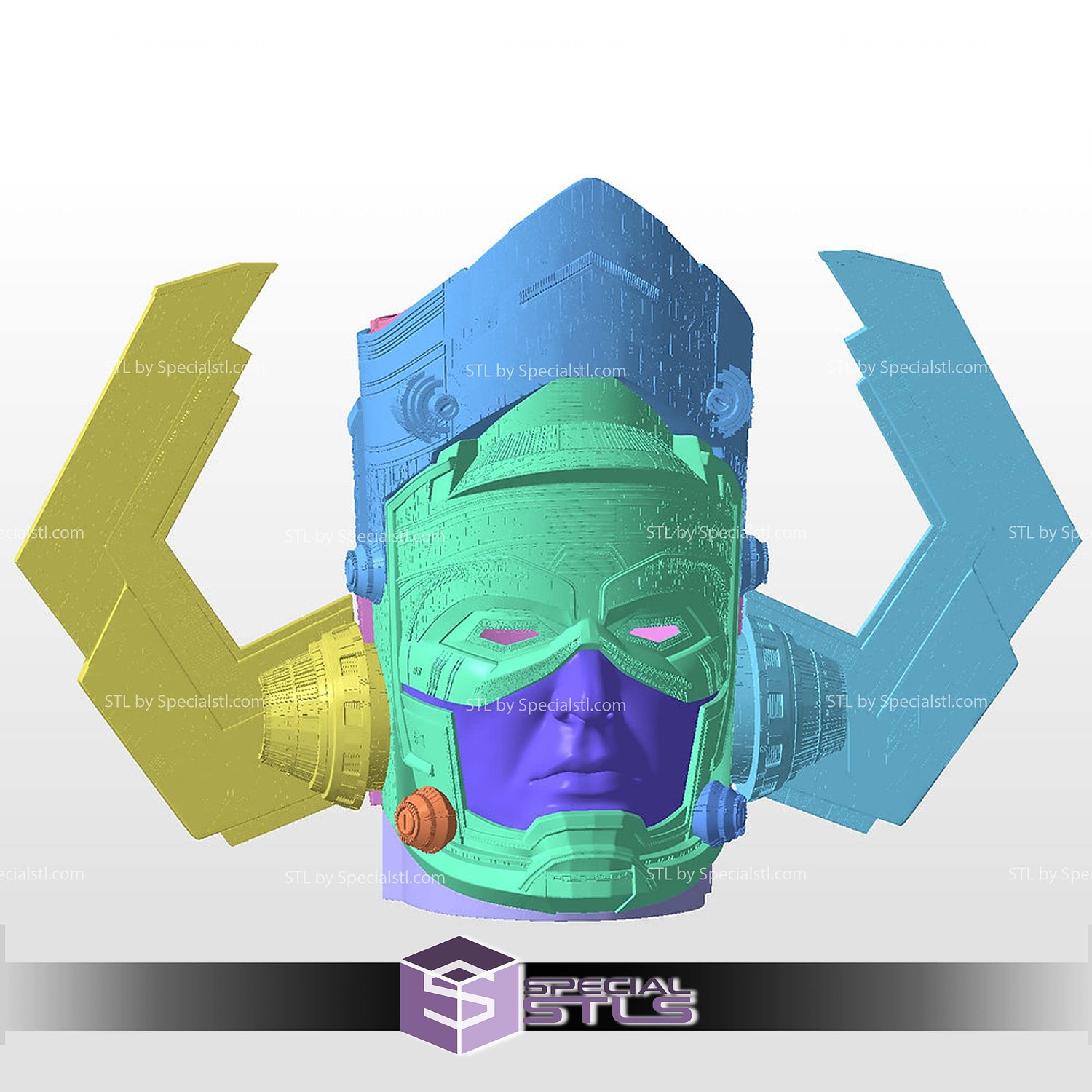 Cosplay STL Files Galactus Fantastic Four Helmet 3D Model — view 3