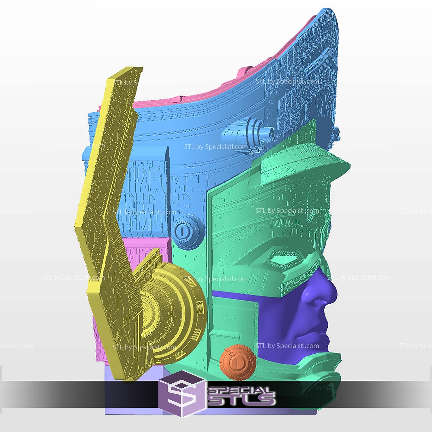 Cosplay STL Files Galactus Fantastic Four Helmet 3D Model — view 4