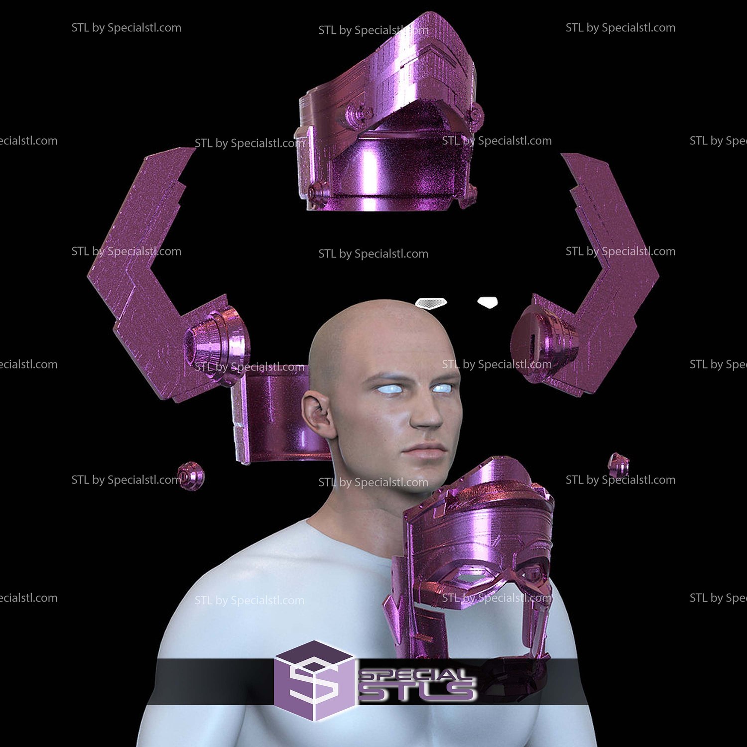 Cosplay STL Files Galactus Fantastic Four Helmet 3D Model — view 6