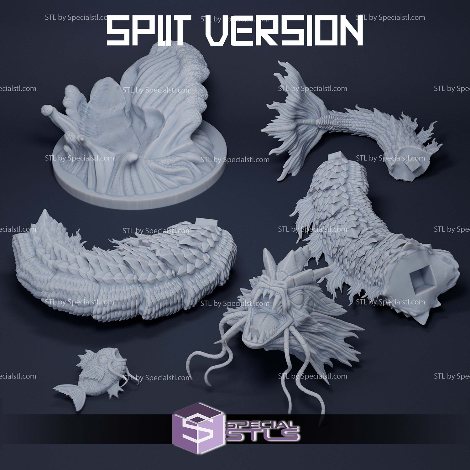 Pokemon Leviathan Gyarados 3D Printer Files STL Model — view 2