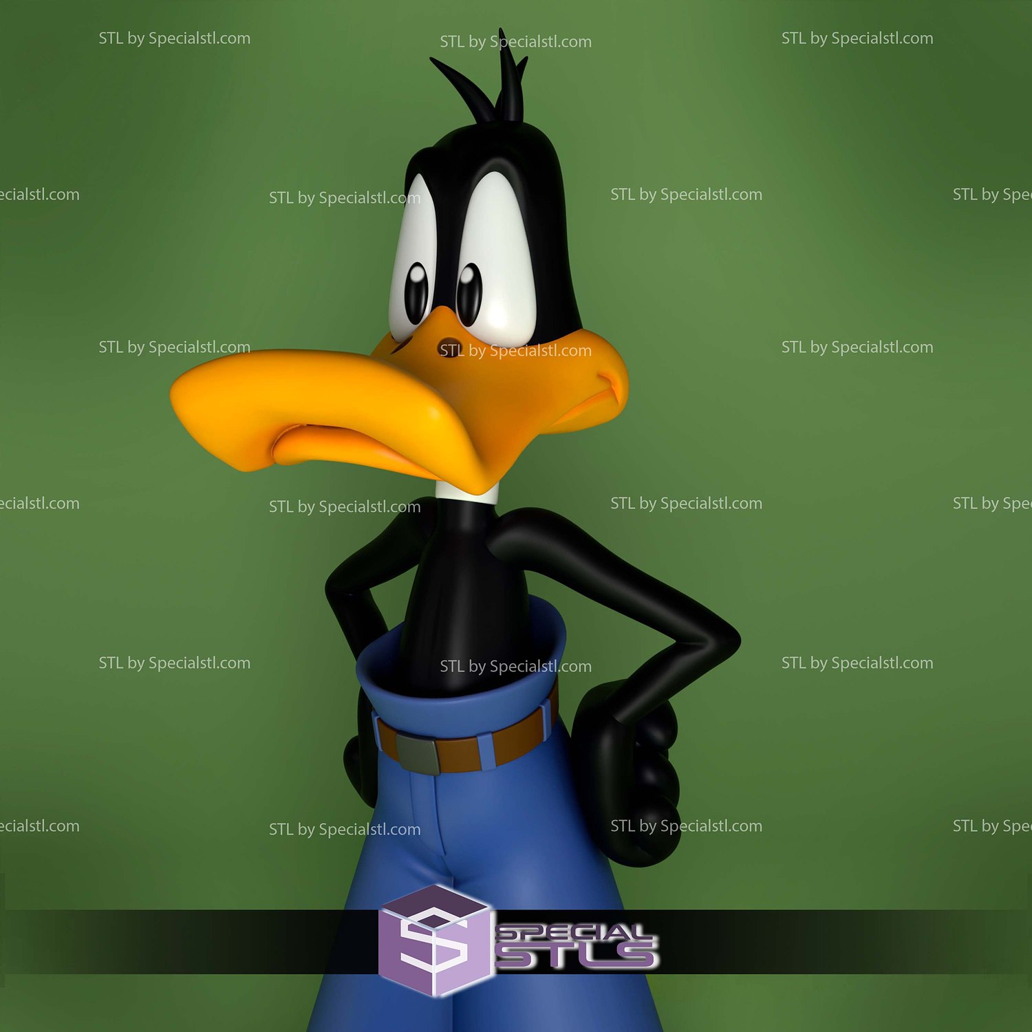 Daffy Duck Mall Pants 73mm STL Files 3D Model — view 2