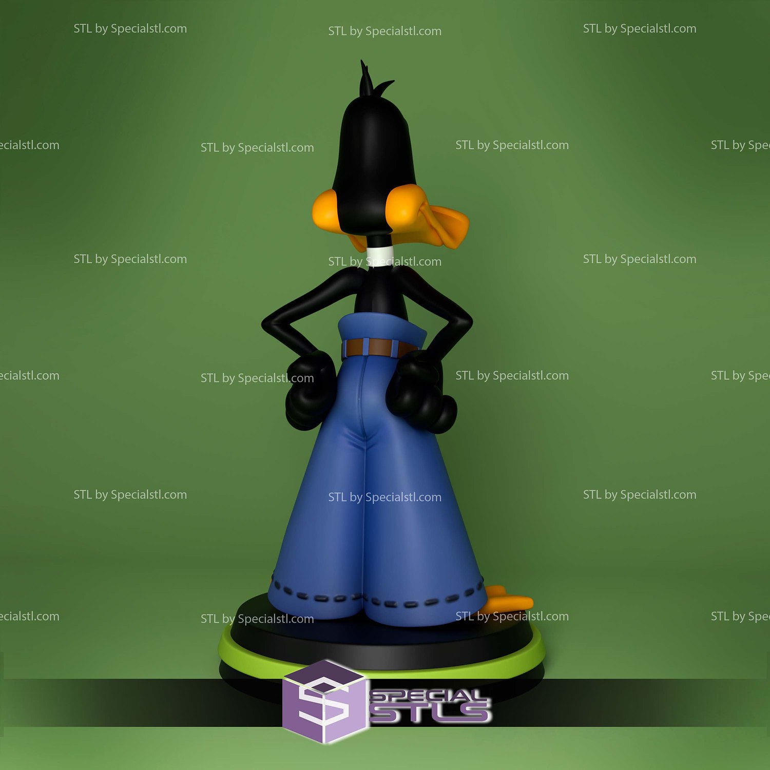 Daffy Duck Mall Pants 73mm STL Files 3D Model — view 4