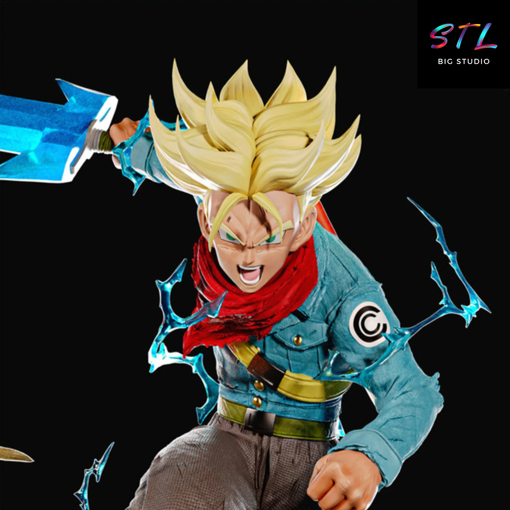 Trunks Super Saiyan STL | Diorama for 3D Printing | Dragon Ball Super Model — view 4