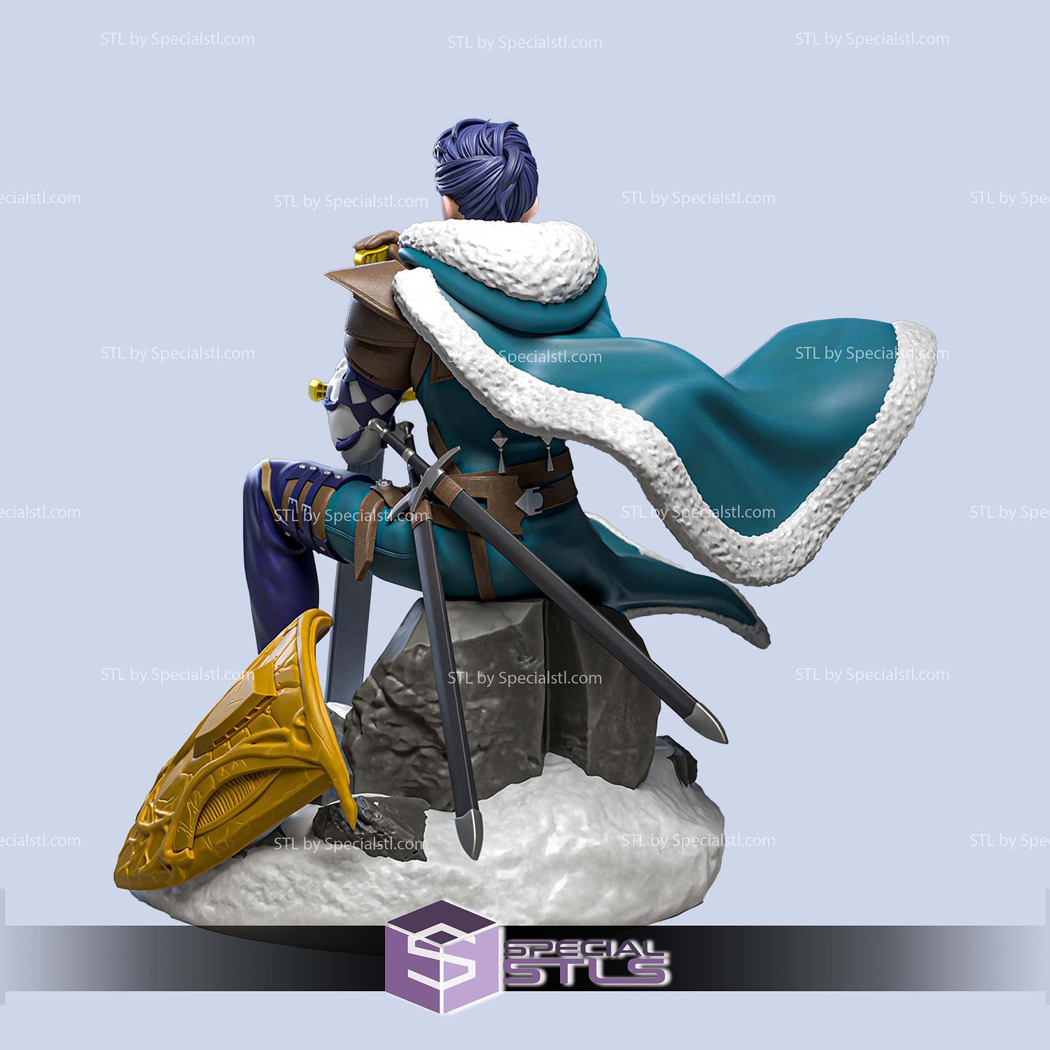 Felix Sitting Fire Emblem 3D Print Files STL Model — view 2