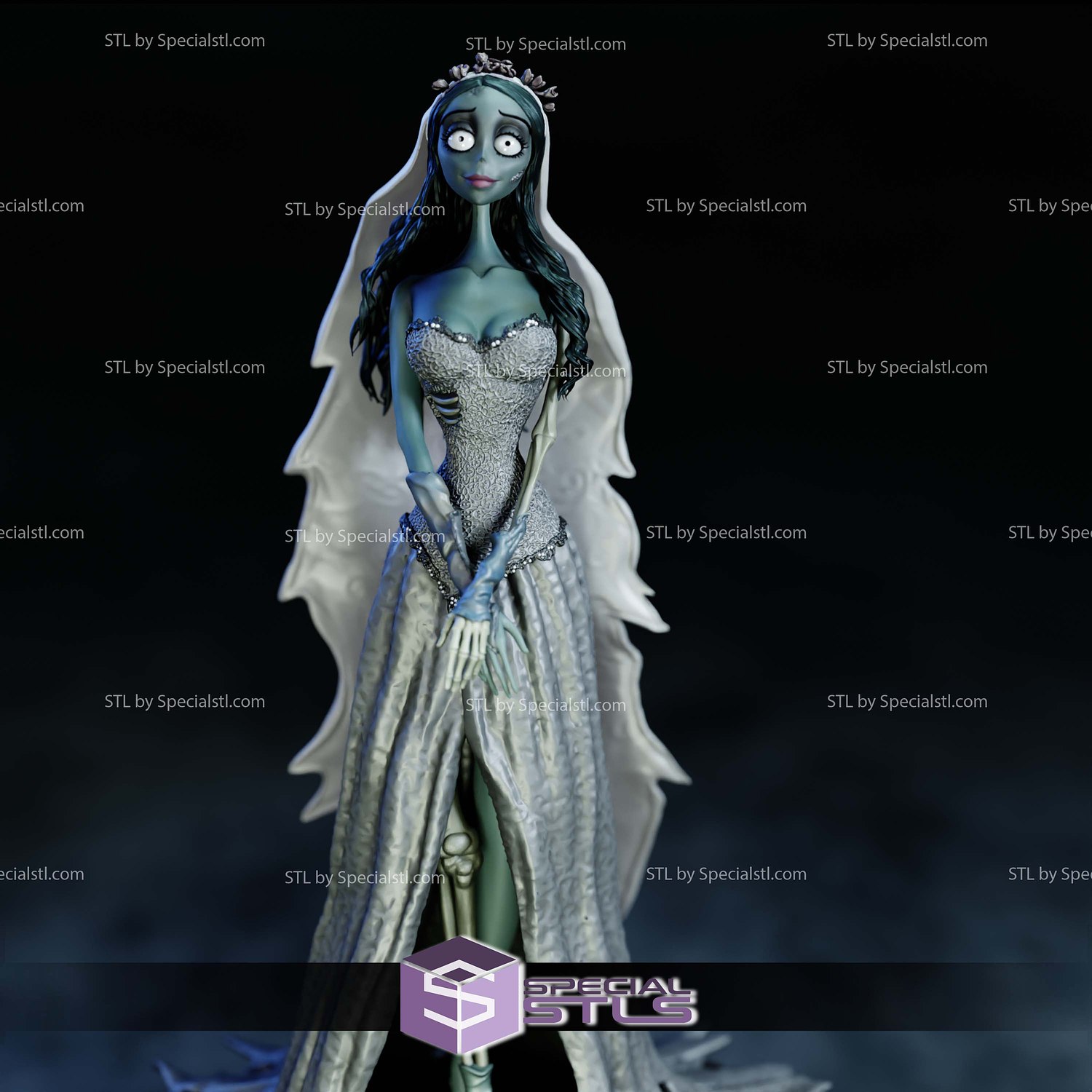 Emily The Corpse Bride V2 STL Files 3D Model — view 2