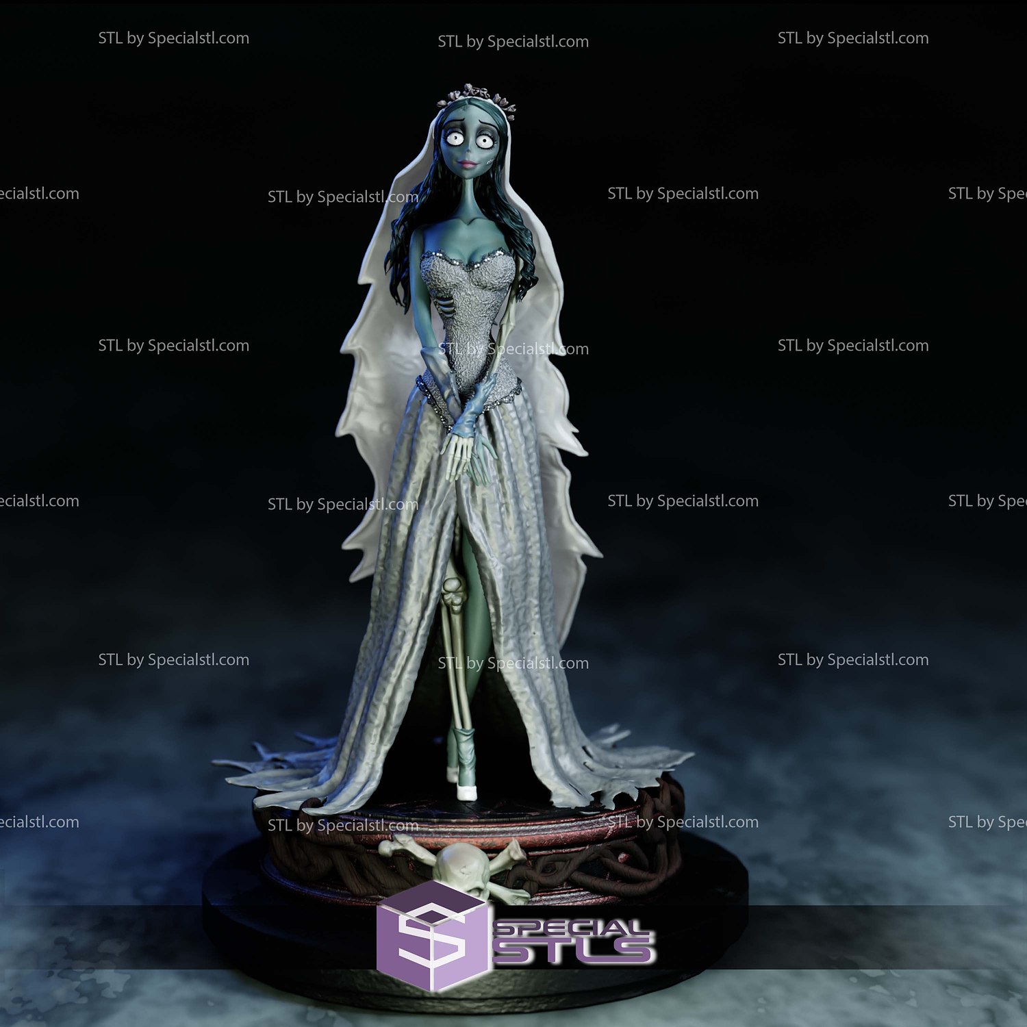 Emily The Corpse Bride V2 STL Files 3D Model — view 3