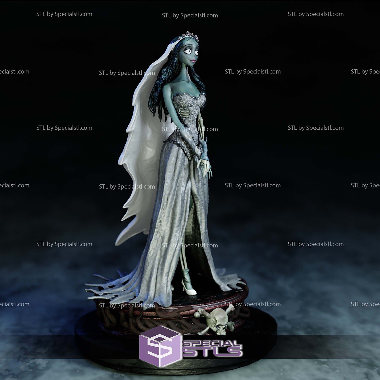 Emily The Corpse Bride V2 STL Files 3D Model — view 4