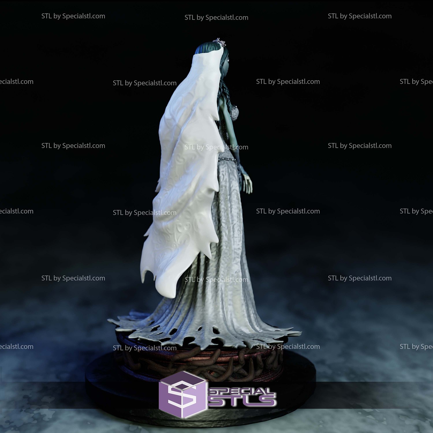Emily The Corpse Bride V2 STL Files 3D Model — view 5