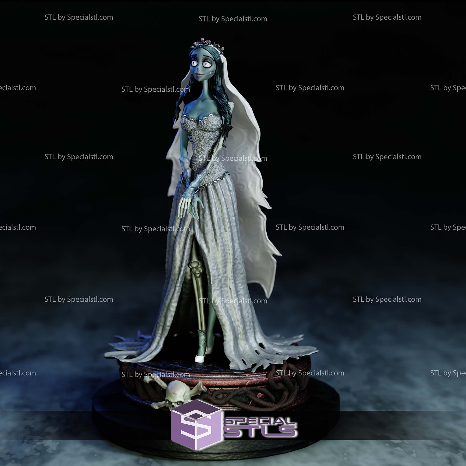 Emily The Corpse Bride V2 STL Files 3D Model — view 8
