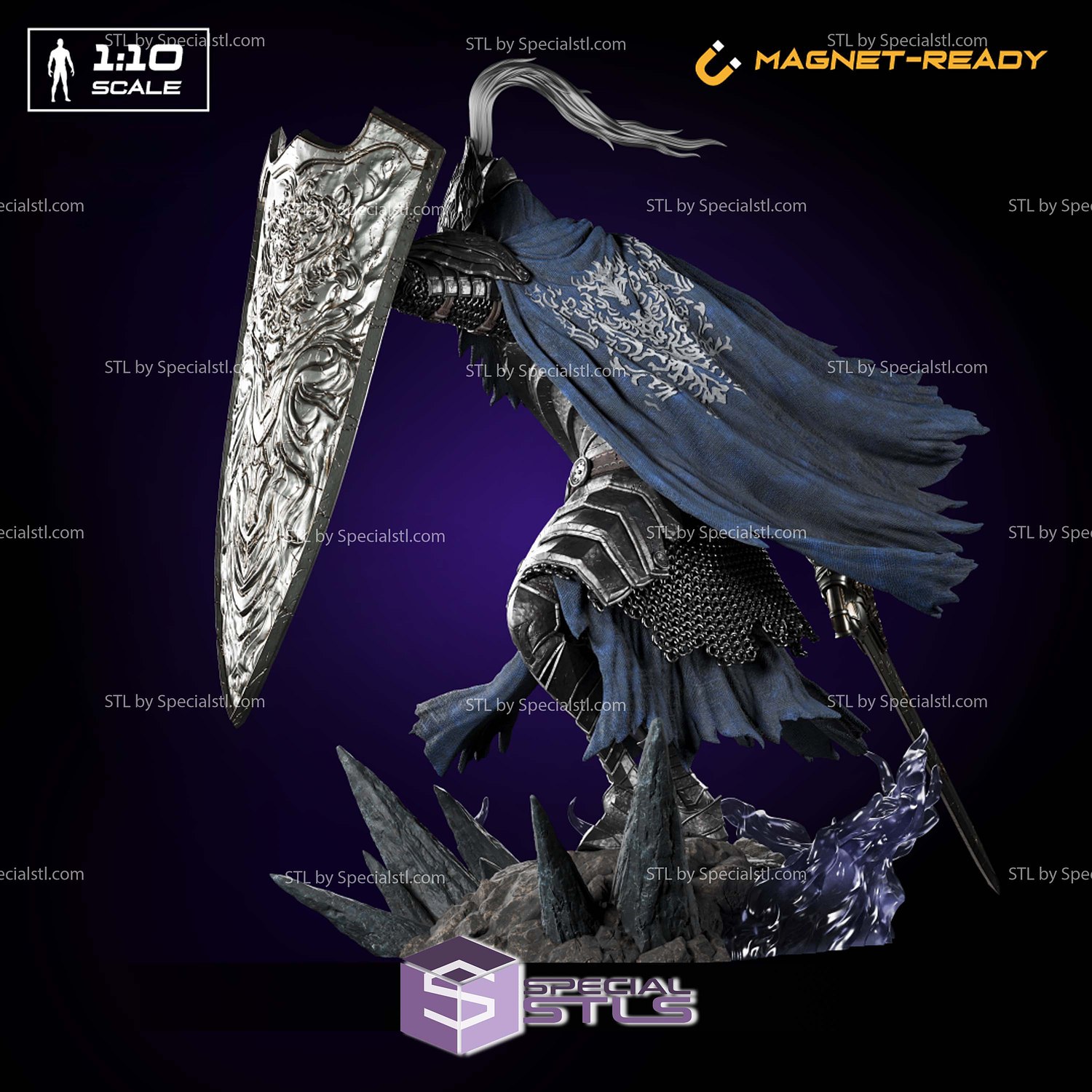 Artorias Dark Souls 1-10 STL Files 3D Model — view 4
