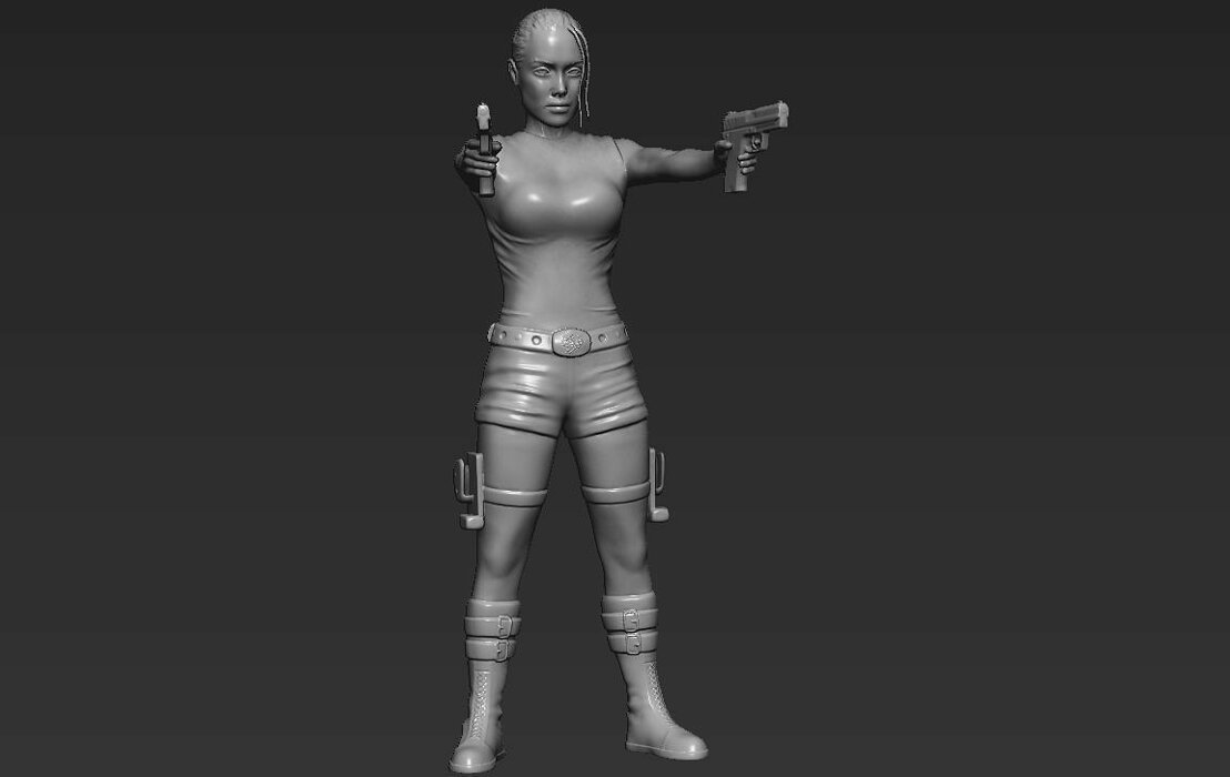 Lara Croft Tomb Raider 3D printing ready stl obj formats Model — view 2