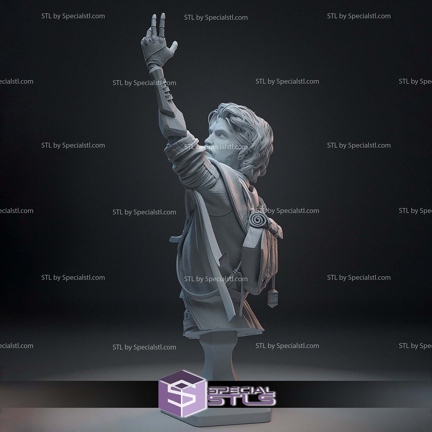 Gustave Blood Bust 3D Printer Files STL Model — view 2