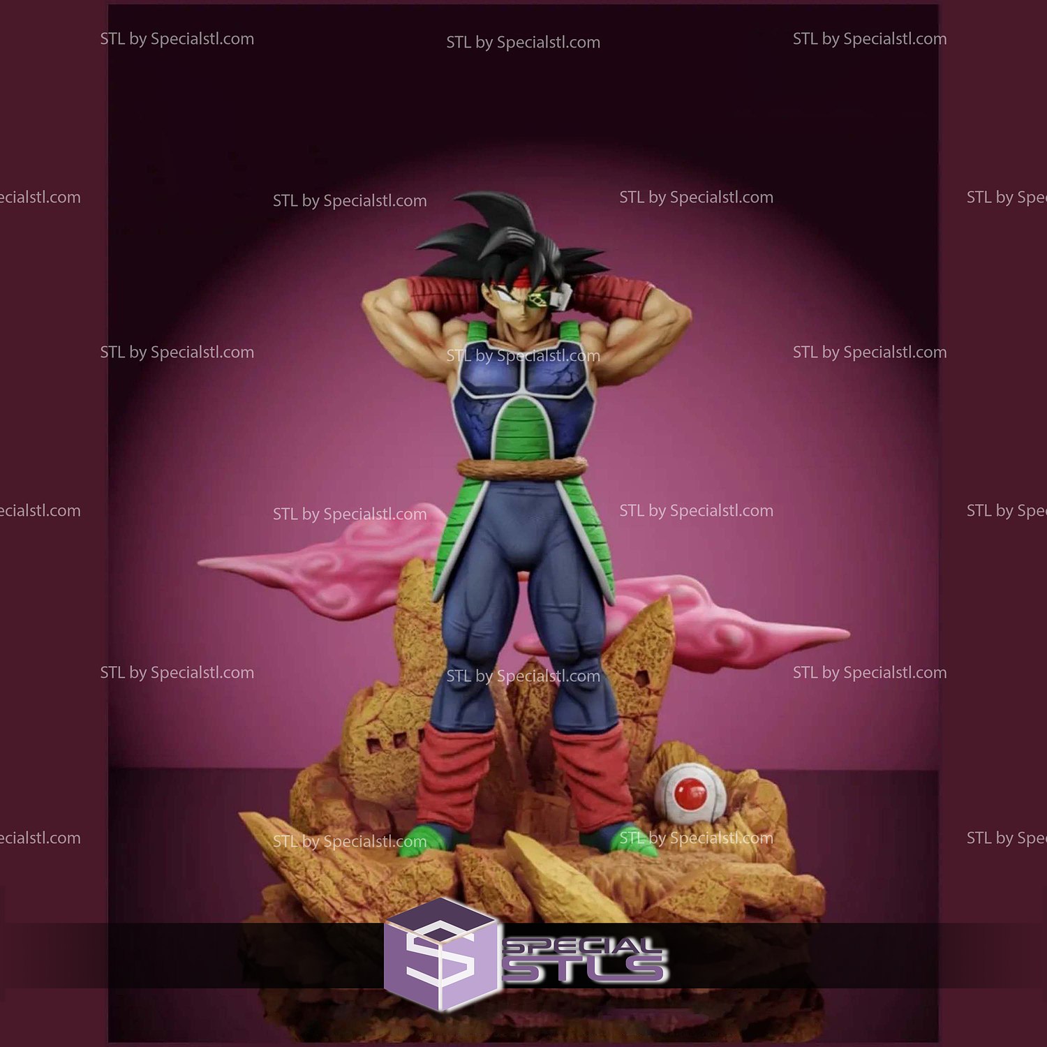 Bardock New Version 3D Model Sculpture STL Model — view 3
