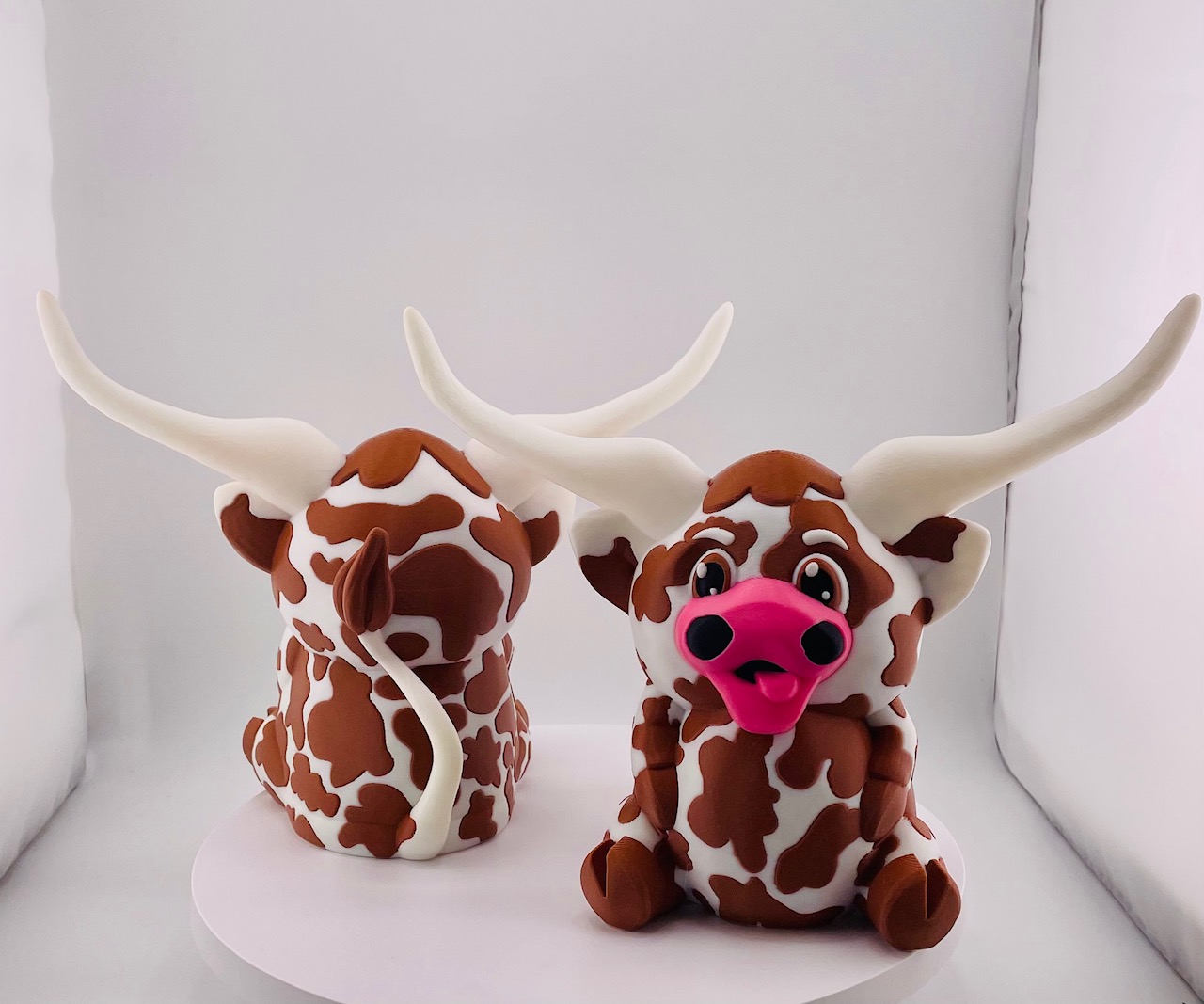 Texas Longhorn Cow Sitting 3D 3MF Model