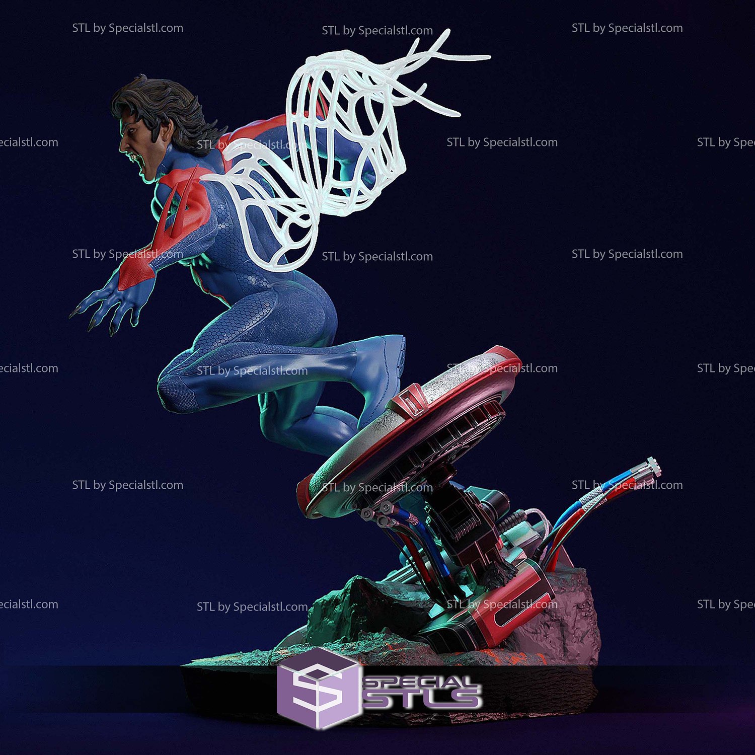 Miguel Ohara Spider Man 2099 3D Printer Files STL Model — view 3