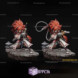Baiken Game and Weapon Sculptures 3D Printing STL Model