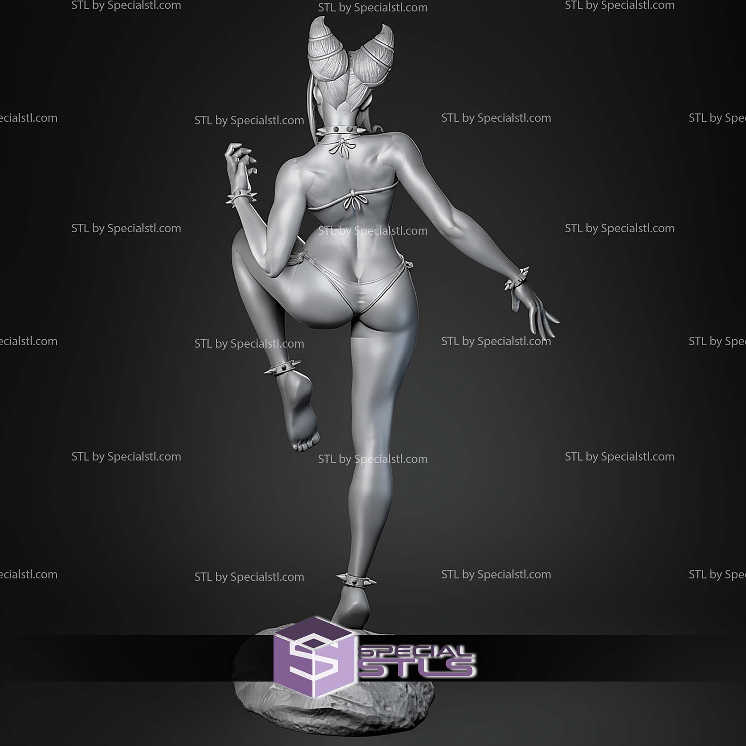 Juri Signature Pose Beach Outfit V2 STL Files 3D Model — view 7