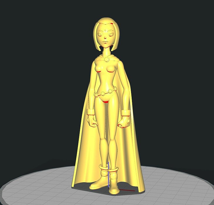 Teen Titan Raven 3D STL Model — view 2