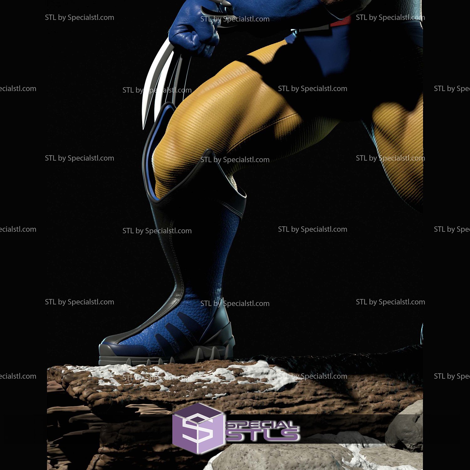 Big Wolverine X Men 3D Model Sculpture STL Model — view 8