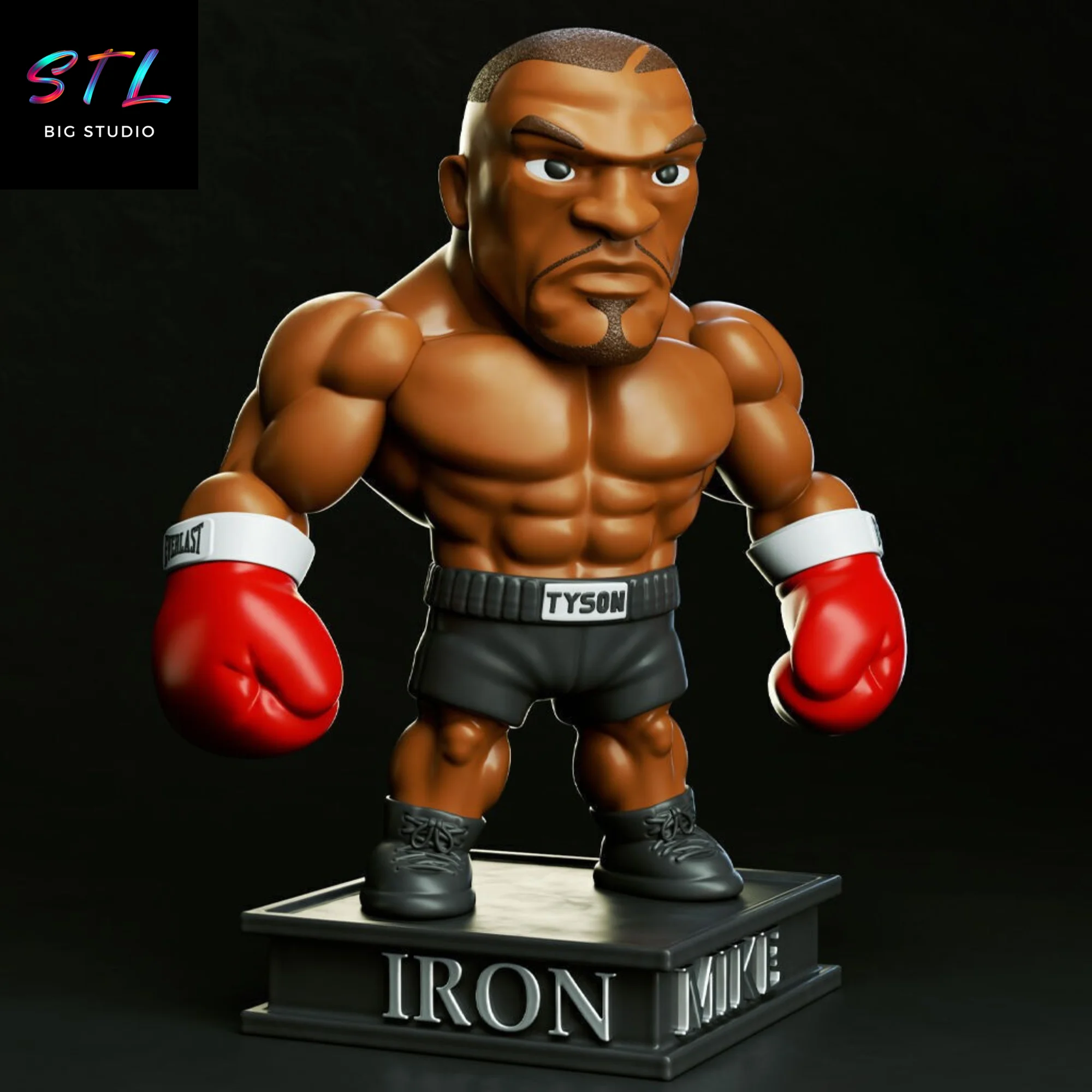 Mike Tyson Chibi STL | Boxing Figure for 3D Printing Model