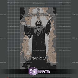 Basic STL Collection Ozzy Osbourne Memorial Hueforge 3D Model