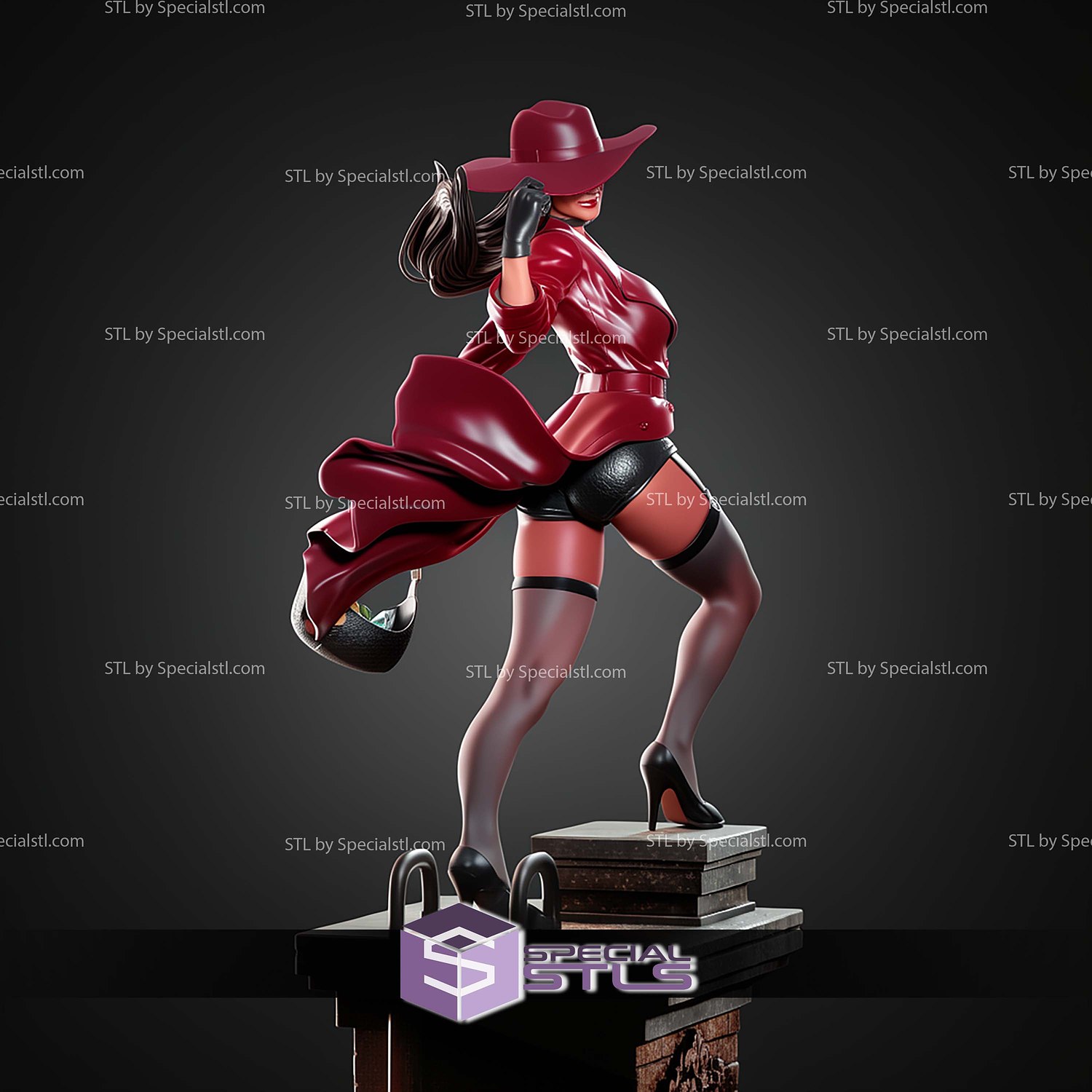 Carmen Sandiego 333mm STL Files 3D Model — view 2