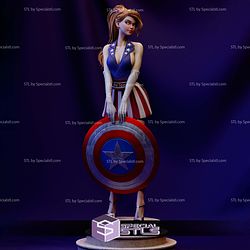 Captain American Uso Lady STL Files 3D Model