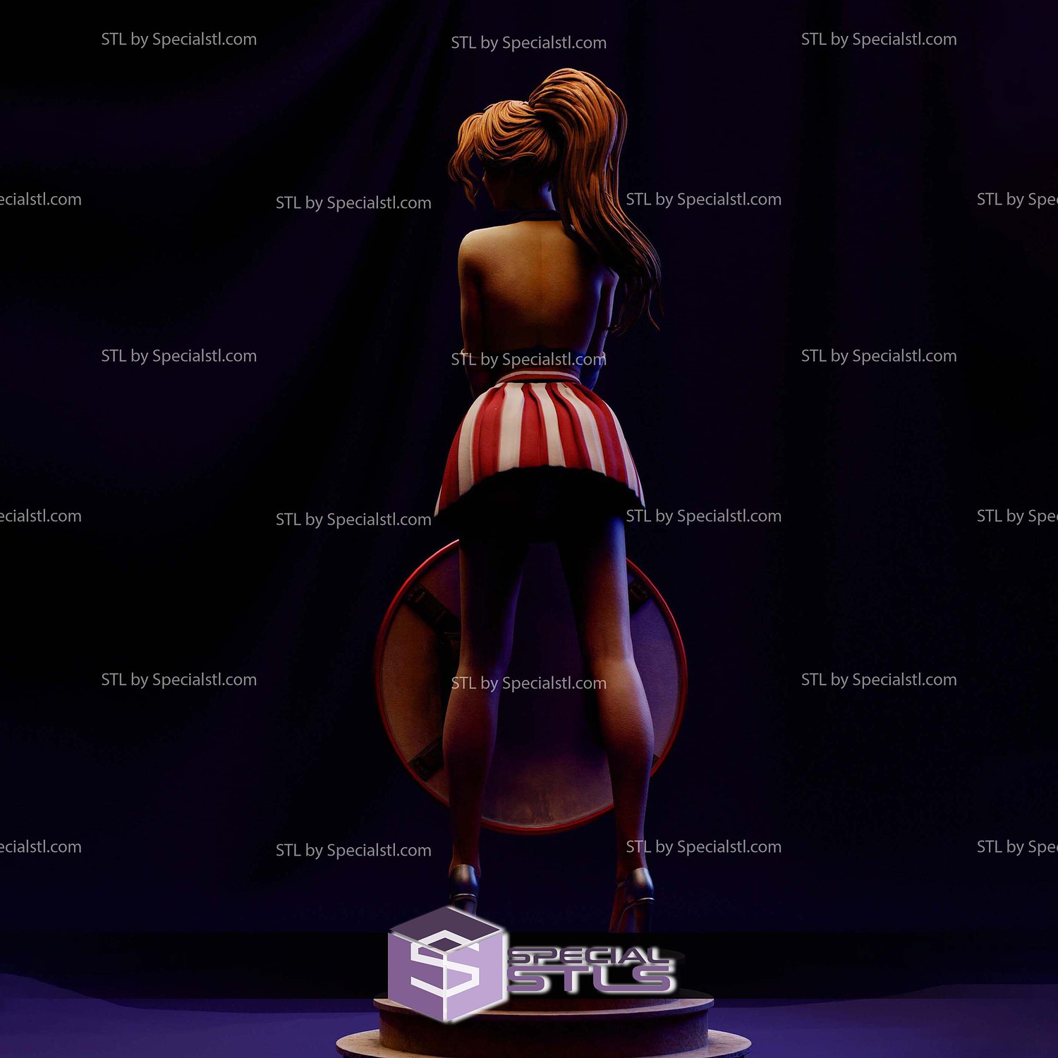 Captain American Uso Lady STL Files 3D Model — view 6