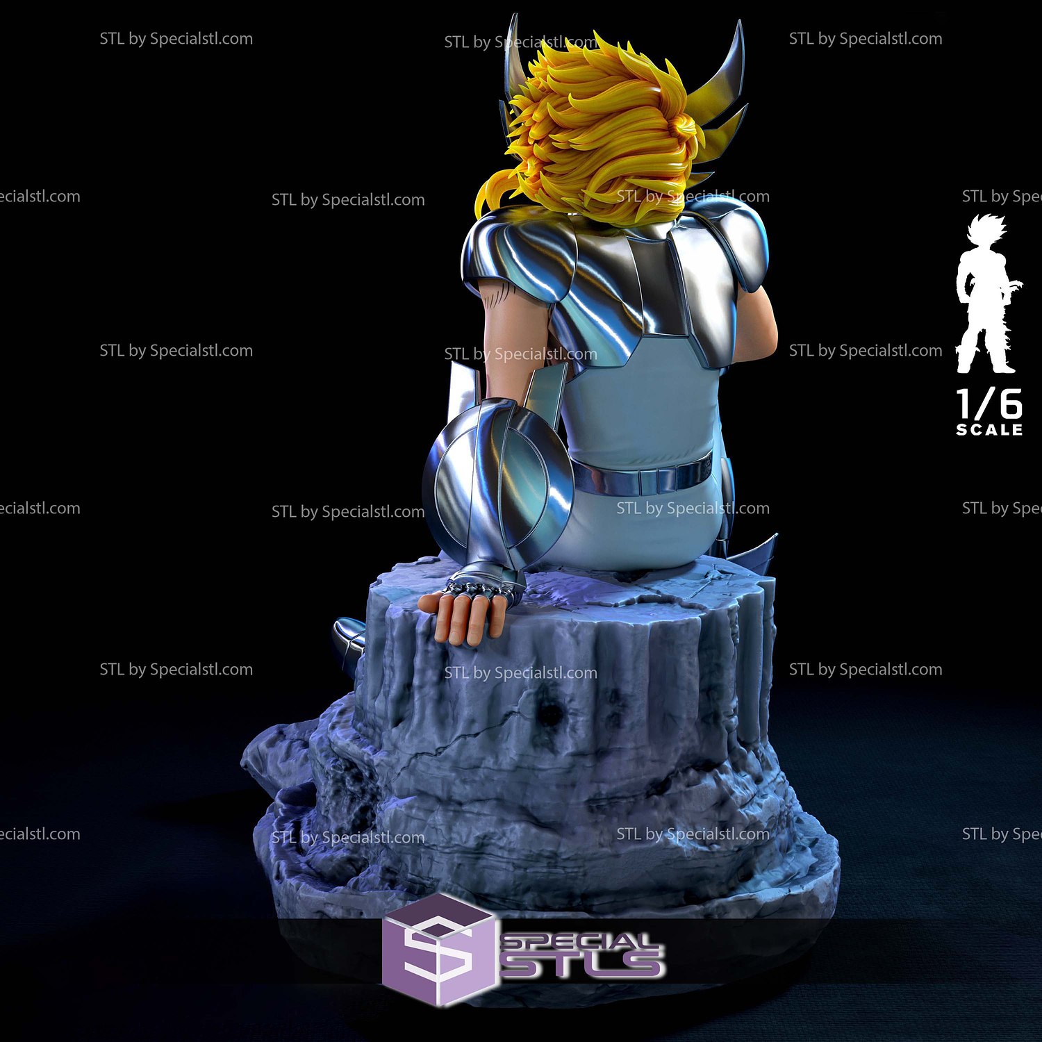 Hyoga of Cygnus Sculptures 3D Printing STL Model — view 4