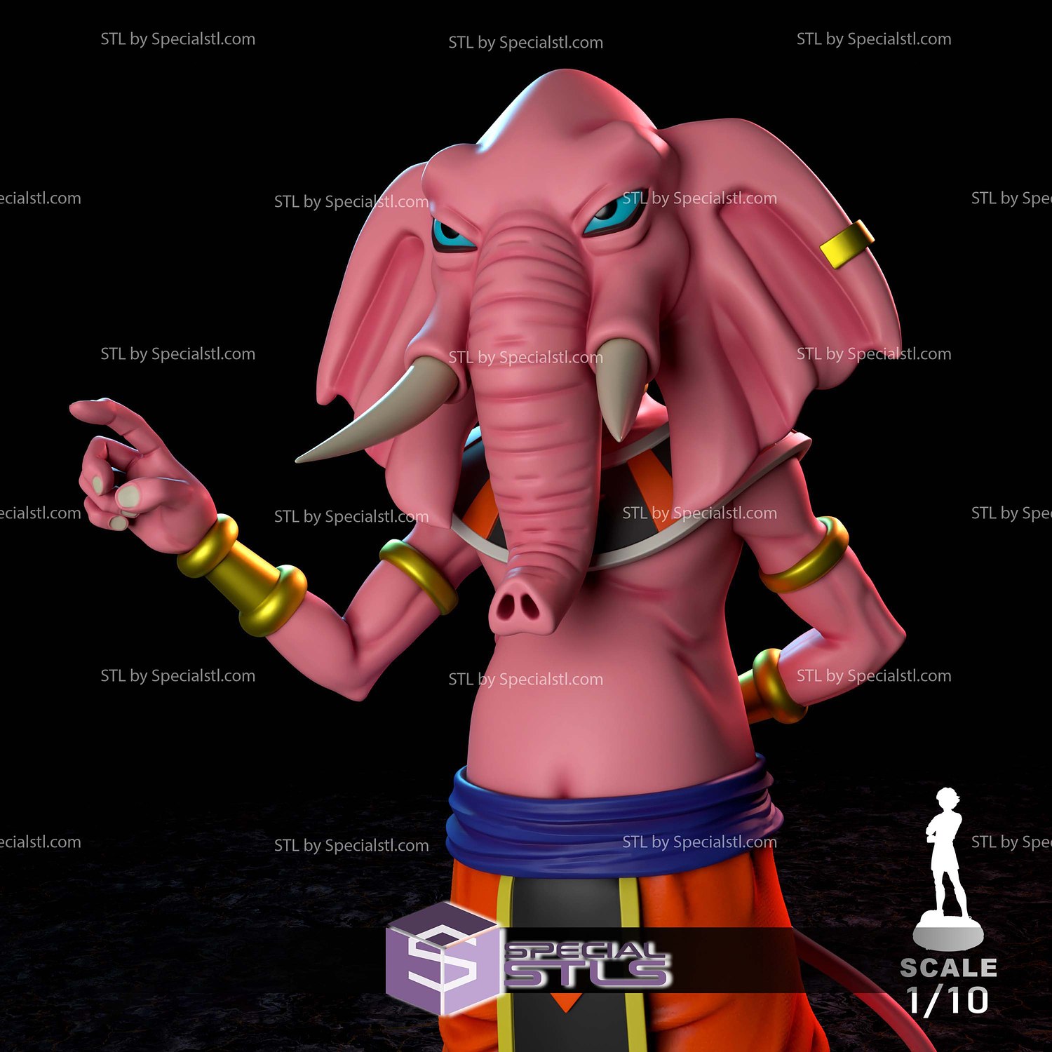 Rumoosh Dragonball Super 3D Printer Files STL Model — view 2