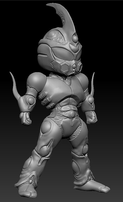 Guyver Anime Character 3D STL Model — view 2